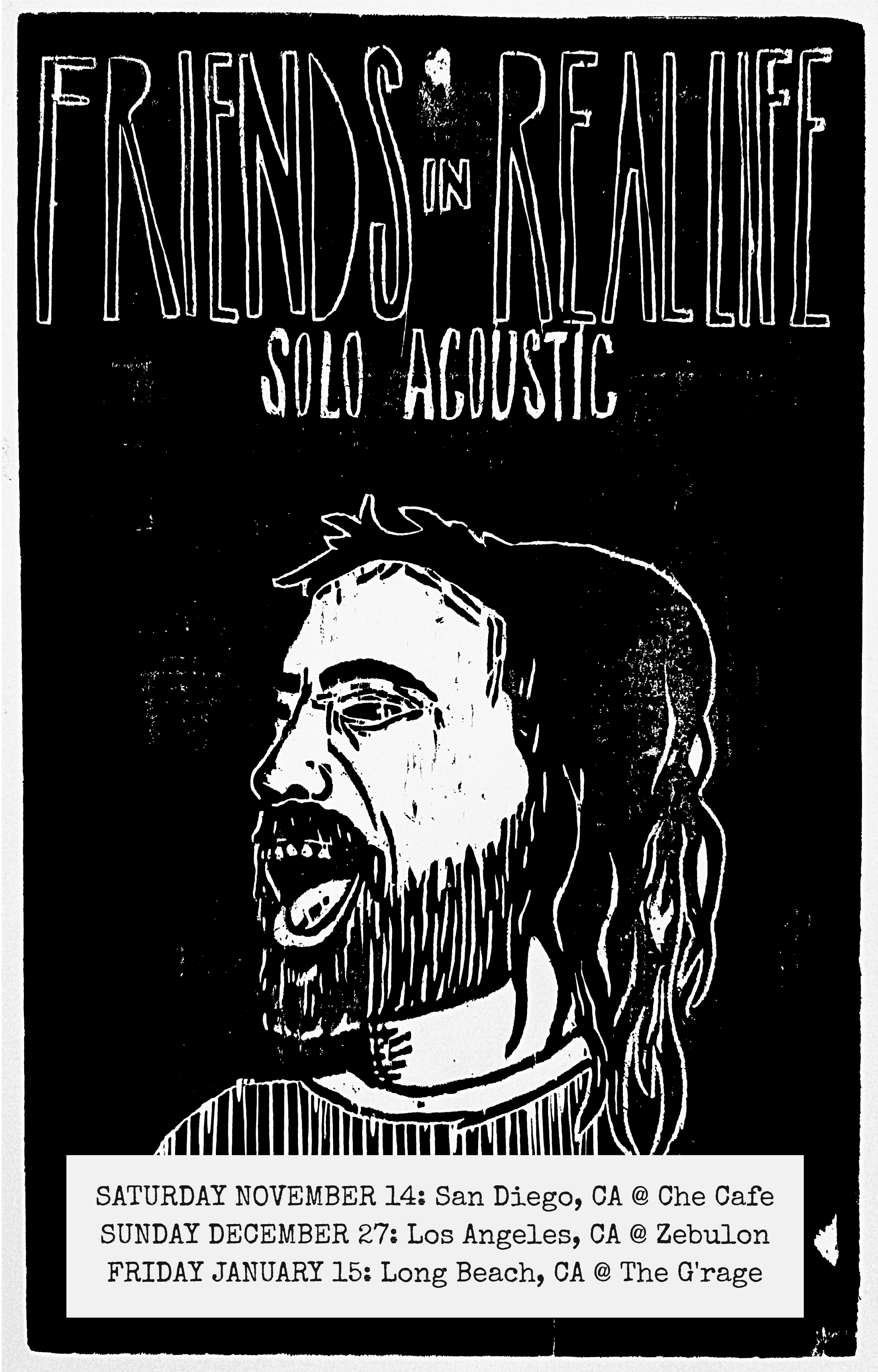 Woodcut style portrait of Patrick